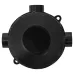 Коробка распаячная КМР-040-040б трехрожковая черная (70х35) EKF PROxima
