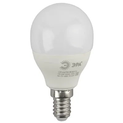 Лампочка светодиодная ЭРА STD LED P45-9W-860-E14 E14 / Е14 9Вт шар холодный дневной свет
