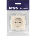 Розетка Intro Accent 6-202-02 2P+E Schuko, 16А-250В, IP20, СУ, слоновая кость