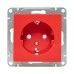 Эпика Механизм розетки 16А с заземлением со шторками красный EKF Эпика Механизм розетки 16А с заземлением со шторками красный EKF