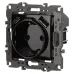 Розетка ЭРА Серия 12 12-4108-06 2P+E 16A-250В со шторками с USB type-A+C 5В-3А чёрный