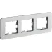 BRITE Рамка 3 поста РУ-3-1-Бр металл алюминий RE IEK