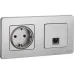 Розетка компьютерная RJ45 категория 5Е UTP алюминий INSPIRIA