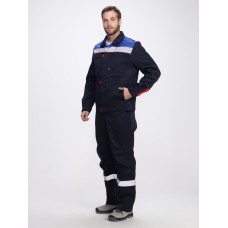 Костюм Фаворит-2 СОП (тк.Смесовая,210) п/к, т.синий/васильковый/красный, 52-54 194-200