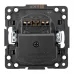 Стокгольм Механизм Розетки 1-местной с/з, USB A+C 16А винтовые клеммы черный с защ. штор. EKF