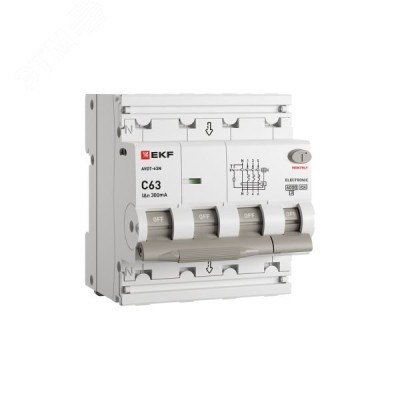 Выключатель автоматический дифференциального тока 3P+N 63А 300мА AC эл АВДТ-63N D63N46EA63C300 PROXIMA EKF
