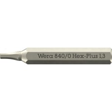 Бита с внешним шестигранником, HEX 1.3 x 30 мм, хвостовик шестигранный 5/32'' C4.0 (4 мм), 840/0 Micro Hex-Plus