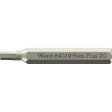 Бита с внешним шестигранником, HEX 2.0 мм x 30 мм, хвостовик шестигранный 5/32'' C4.0 (4 мм), 840/0 Micro Hex-Plus