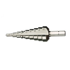 Насадка-ступенчатое сверло 843/1 4-20 мм с шагом по диаметру 2 мм для жести 1 мм хвостовик 1/4 C 6.3 75 мм