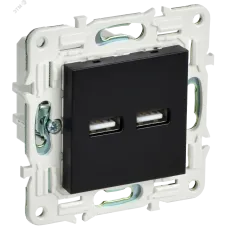 SKANDY Розетка USB A+A 3,1А SK-R15Bl черный IEK