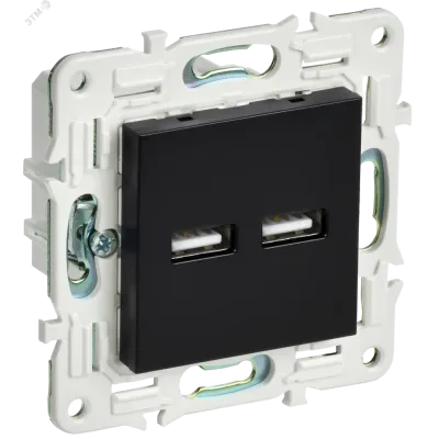 SKANDY Розетка USB A+A 3,1А SK-R15Bl черный IEK