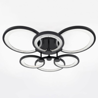 Светильник потолочный светодиодный ЭРА Модерн Odry CLL-1-117-RC BK с ДУ 117W 3000-6500К черный