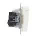 BRITE Розетка с заземлением с защитными шторками и крышкой 16А IP44 РСбш10-3-44-БрЖ жемчуг