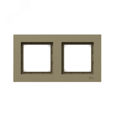 Рамка 2-местная IP44  шамп.  пластик Эпика EKF