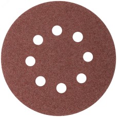 Круги абразивные шлифовальные перфорированные на ворсовой основе под ''липучку'' (Р36, 125 мм, 5шт), Profi