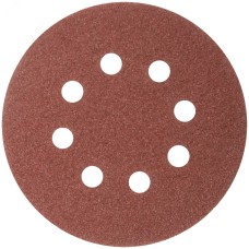 Круги абразивные шлифовальные перфорированные на ворсовой основе под ''липучку'' (Р40, 125 мм, 5шт), Profi