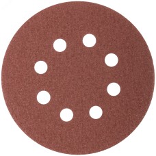 Круги абразивные шлифовальные перфорированные на ворсовой основе под ''липучку'' (Р60, 125 мм, 5шт), Profi