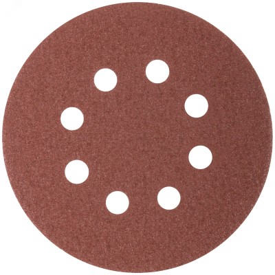 Круги абразивные шлифовальные перфорированные на ворсовой основе под ''липучку'' (Р60, 125 мм, 5шт), Profi