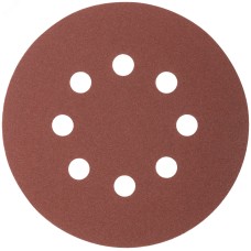 Круги абразивные шлифовальные перфорированные на ворсовой основе под ''липучку'' (Р120, 125 мм, 5шт), Profi