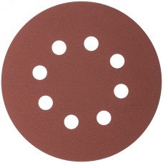 Круги абразивные шлифовальные перфорированные на ворсовой основе под ''липучку'' (Р240, 125 мм, 5шт), Profi
