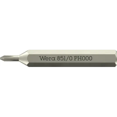 Бита крестовая, PH 000 x 30 мм, хвостовик шестигранный 5/32'' C4.0 (4 мм), 851/0 Micro Phillips