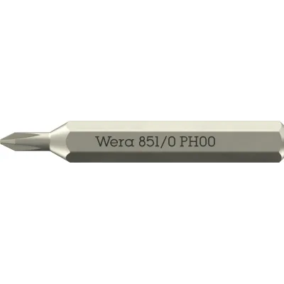 Бита крестовая, PH 00 x 30 мм, хвостовик шестигранный 5/32'' C4.0 (4 мм), 851/0 Micro Phillips