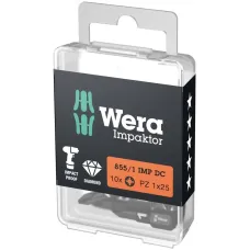 Бита ударная 855/1 IMP DC Impaktor PZ алмазное покрытие хвостовик 1/4 C 6.3 PZ 1X25 мм с держателем-еврослот