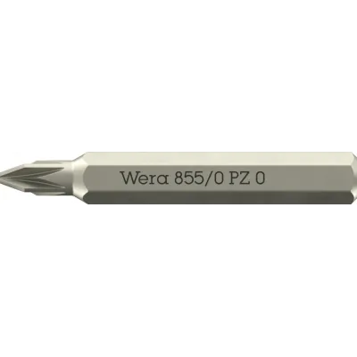 Бита крестовая, PZ 0 x 30 мм, хвостовик шестигранный 5/32'' C4.0 (4 мм), 855/0 Micro Pozidriv