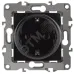 12-2102-06 ЭРА Розетка 2P+E Schuko со шторками, 16A-250В, IP20, Эра12, чёрный (10/100/2800)