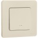 Выключатель 1-клавишный проходной с подсветкой/индикацией 10АХ безвинтовое крепление слоновая кость INSPIRIA