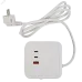 DOMINIC Удлинитель У08K 8 мест 2P+PE 1,5м 3х1,0мм2 16А/250В USB A+C 20Вт белый IEK