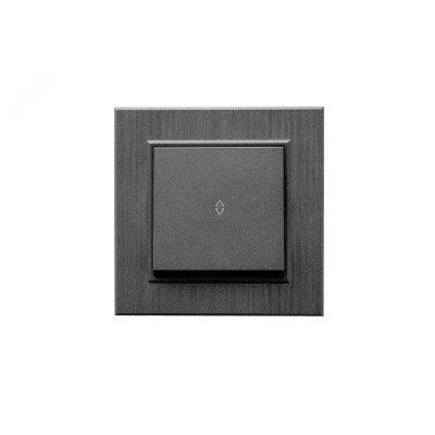 Выключатель одноклавишный проходной KAREA LINE STAR дымчатый