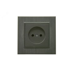 Розетка без заземления 16А  KAREA LINE STAR дымчатый