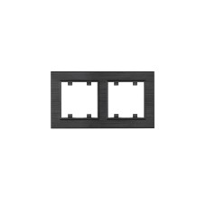 Рамка двухпостовая горизонтальная KAREA LINE STAR дымчатый