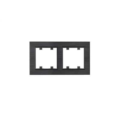 Рамка двухпостовая горизонтальная KAREA LINE STAR дымчатый