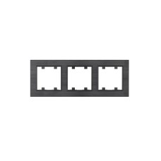 Рамка трехпостовая горизонтальная KAREA LINE STAR дымчатый