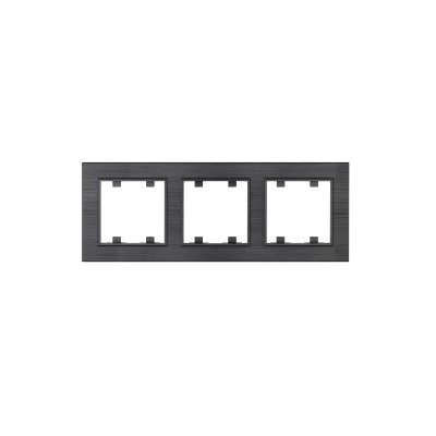Рамка трехпостовая горизонтальная KAREA LINE STAR дымчатый