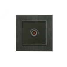 Розетка телевизионная проходная KAREA LINE STAR черный