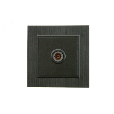 Розетка телевизионная проходная KAREA LINE STAR черный