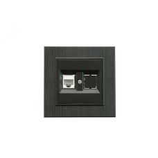 Розетка компьютерная CAT5 + гнездо KAREA LINE STAR черный