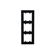 Рамка трехпостовая горизонтальная KAREA LINE STAR черный