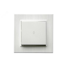 Выключатель одноклавишный проходной KAREA LINE STAR жемчужный