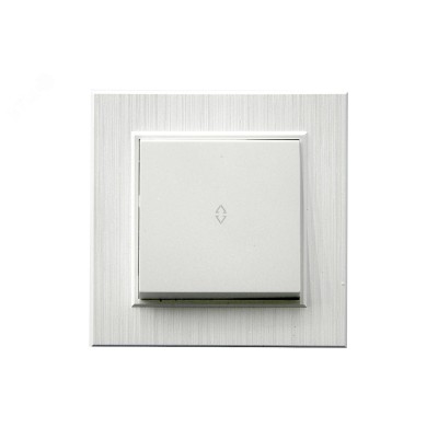 Выключатель одноклавишный проходной KAREA LINE STAR жемчужный