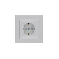 Розетка с заземлением 16А KAREA LINE STAR жемчужный
