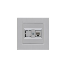 Розетка компьютерная CAT5 + гнездо KAREA LINE STAR жемчужный