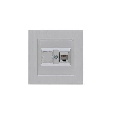 Розетка компьютерная CAT5 + гнездо KAREA LINE STAR жемчужный