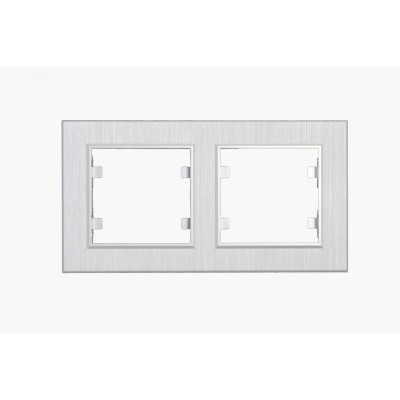 Рамка двухпостовая горизонтальная KAREA LINE STAR жемчужный