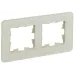BRITE Рамка 2 поста РУ-2-2-Бр стекло песчаный RE IEK