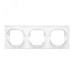 Эпика Рамка 3-местная IP44 белый пластик EKF
