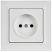 BRITE Розетка 1-местная без заземления без защитных шторок 10А в сборе РСР10-1-0-БрАБ арктический белый IEK